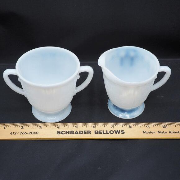 Macbeth Evans American Sweetheart White Creamer Sugar Set - Picture 4 of 6